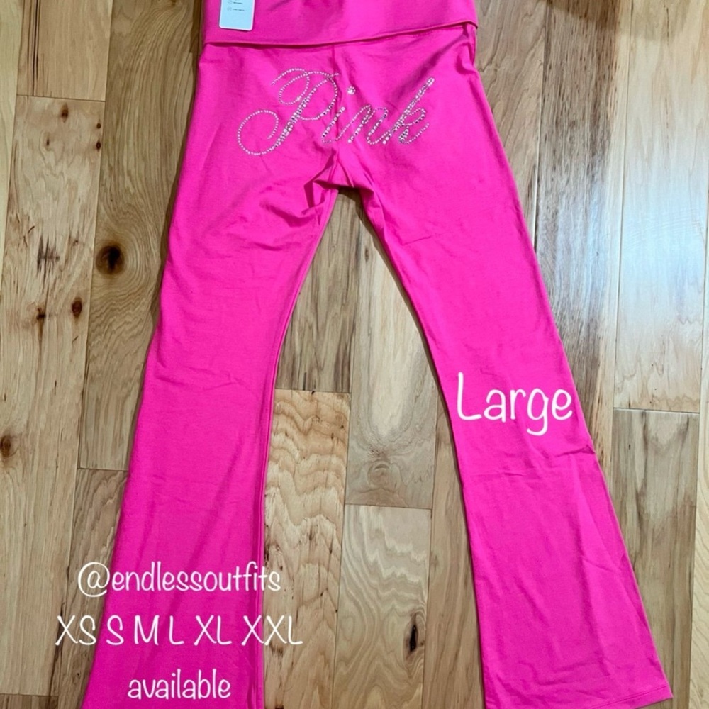 PINK Victoria's Secret yoga bling pants NWT